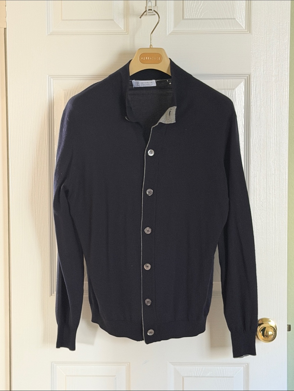Brunello Cucinelli Men's Cashmere Sweater - Navy Blue